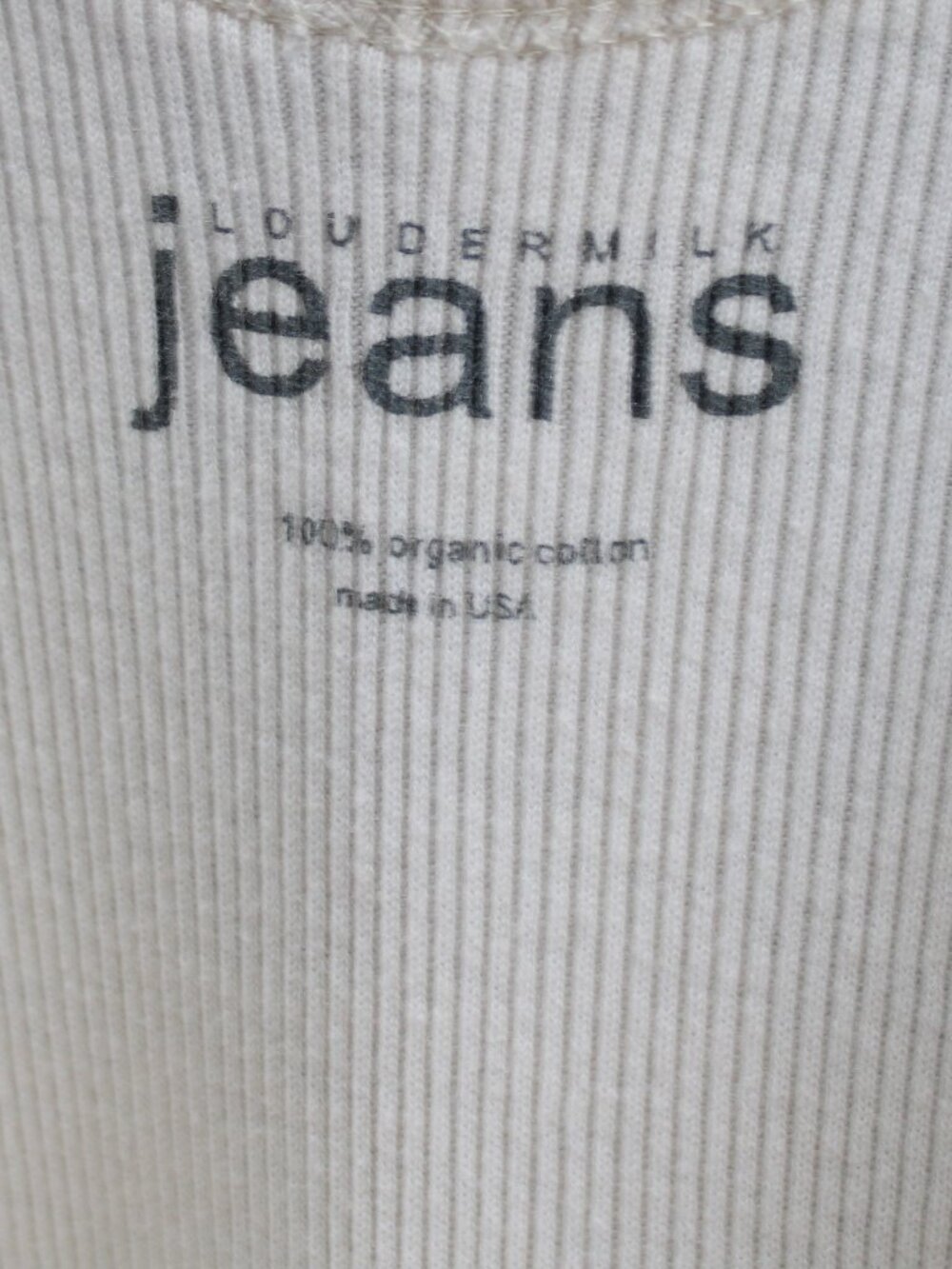 Linda Loudermilk Vintage Y2K Cream Ribbed Graphic Tank Top Size OS Small UNCUT - Picture 4 of 5
